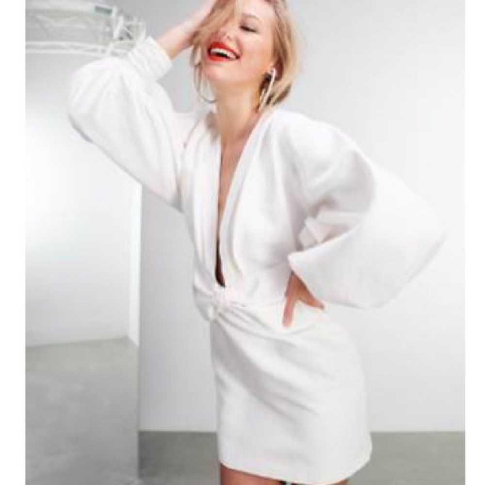 ASOS Edition Loulou Blouson Sleeve Mini Dress
